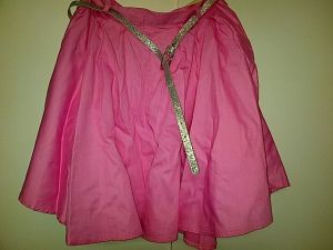 Adult Female Costumes to Hire - Pink Skirt with silver belt 